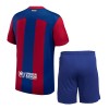 Officiële Voetbalshirt + Korte Broek FC Barcelona Thuis 2023-24 - Kids